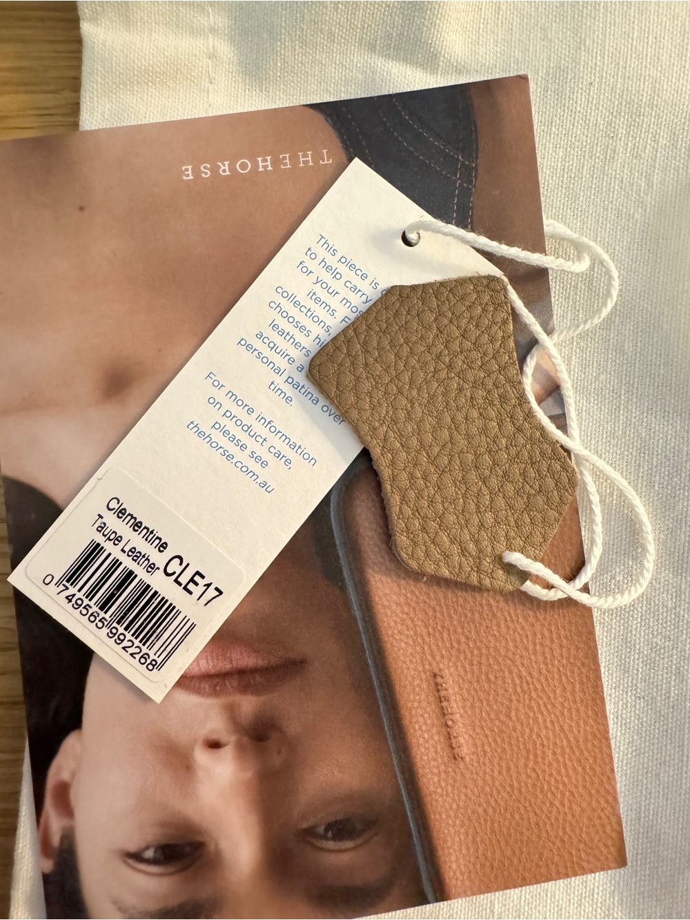 The Horse Clementine — Taupe Pebbled Leather Shoulder Bag - Picture 11 of 11